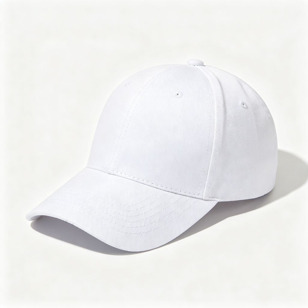 White Cotton Baseball Cap