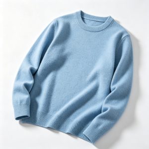 Light BlueCrew-Neck Knit Sweater