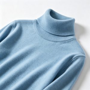 Light BlueTurtleneck Knit Sweater