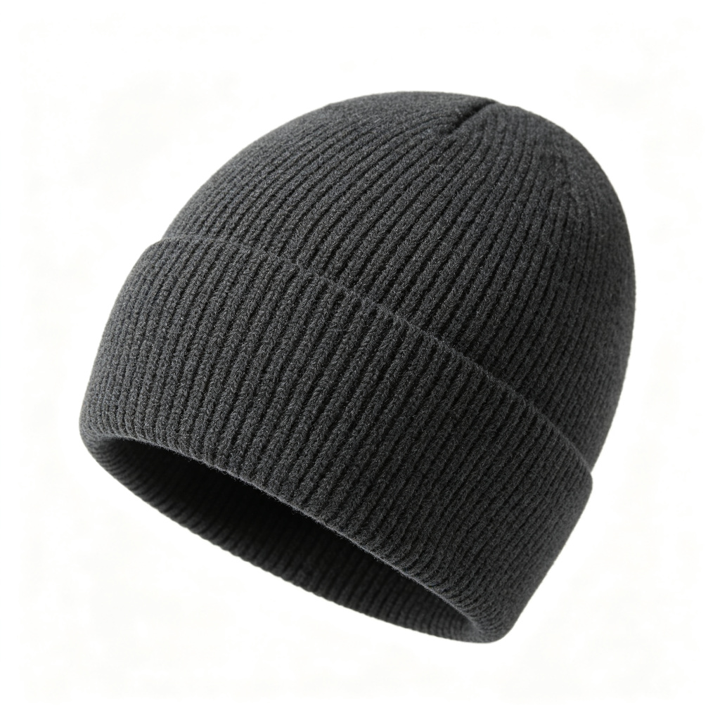 Dark Gray Knit Beanie