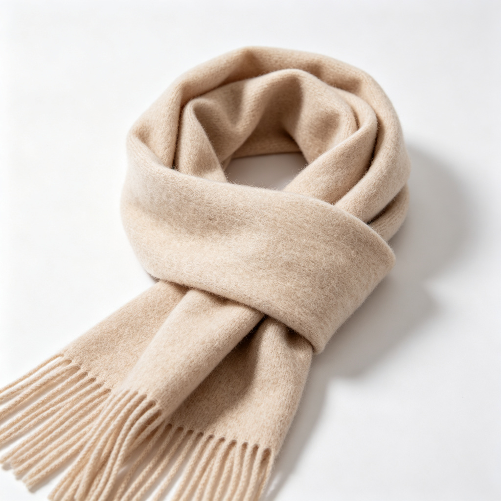 Beige Cashmere Scarf