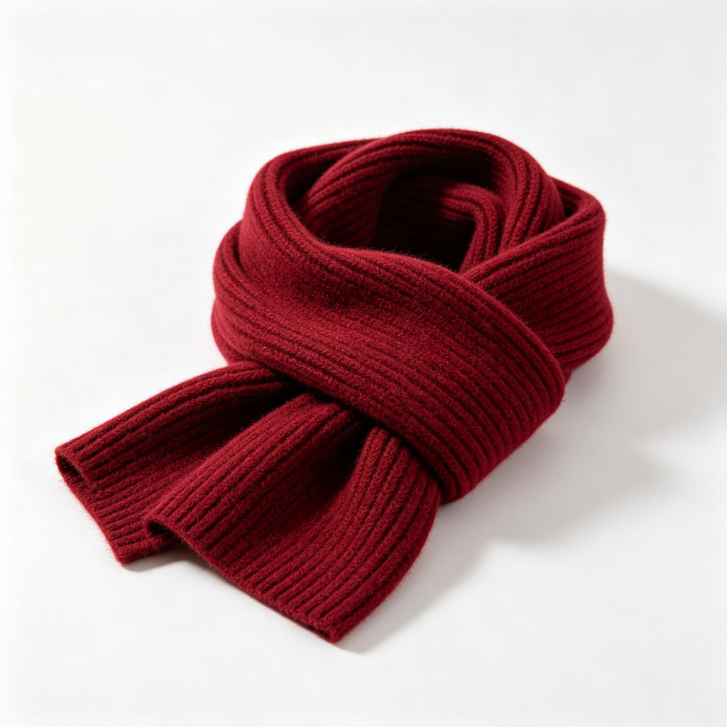 Burgundy Knit Scarf