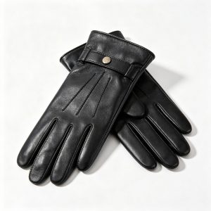 BlackGenuine Leather Gloves