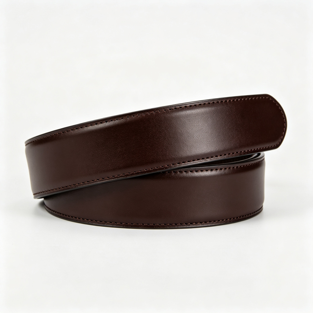 Dark Brown Genuine Leather Belt