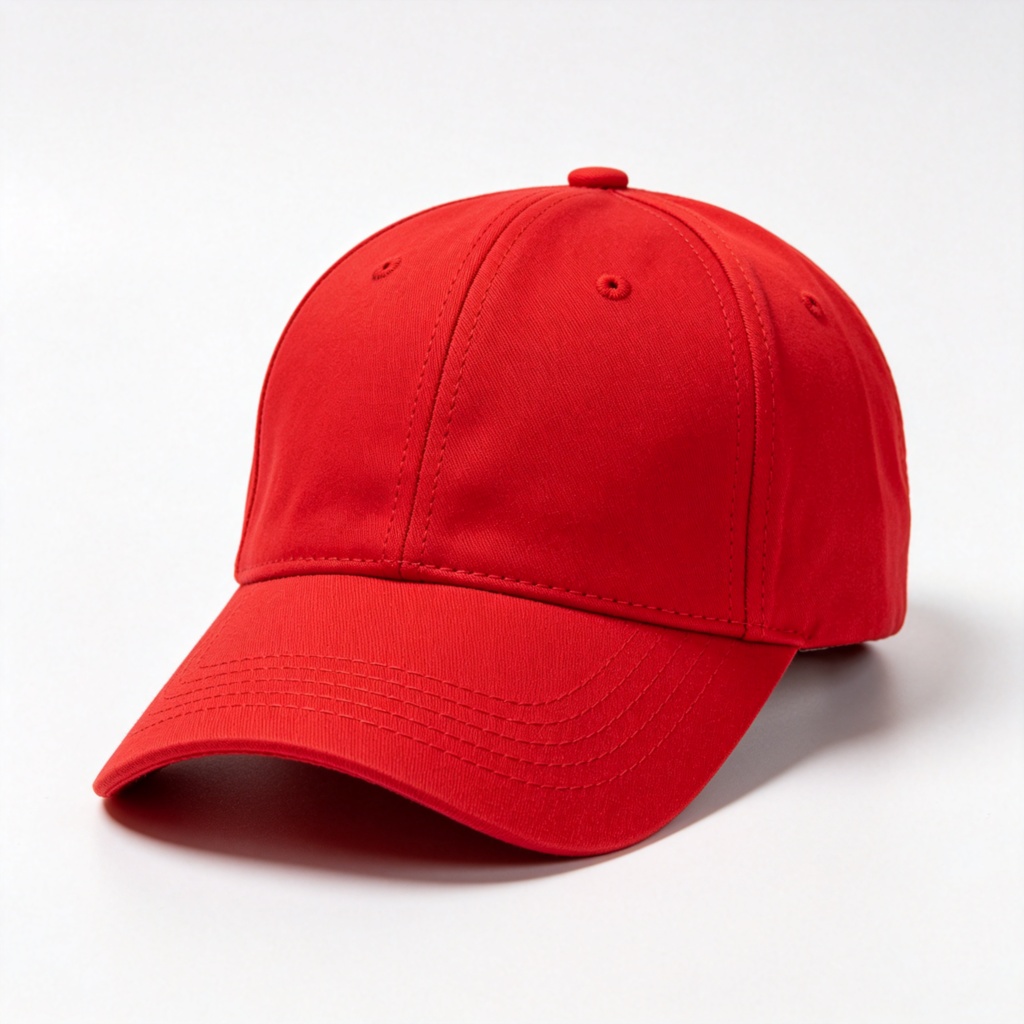 Red Cotton Baseball Cap