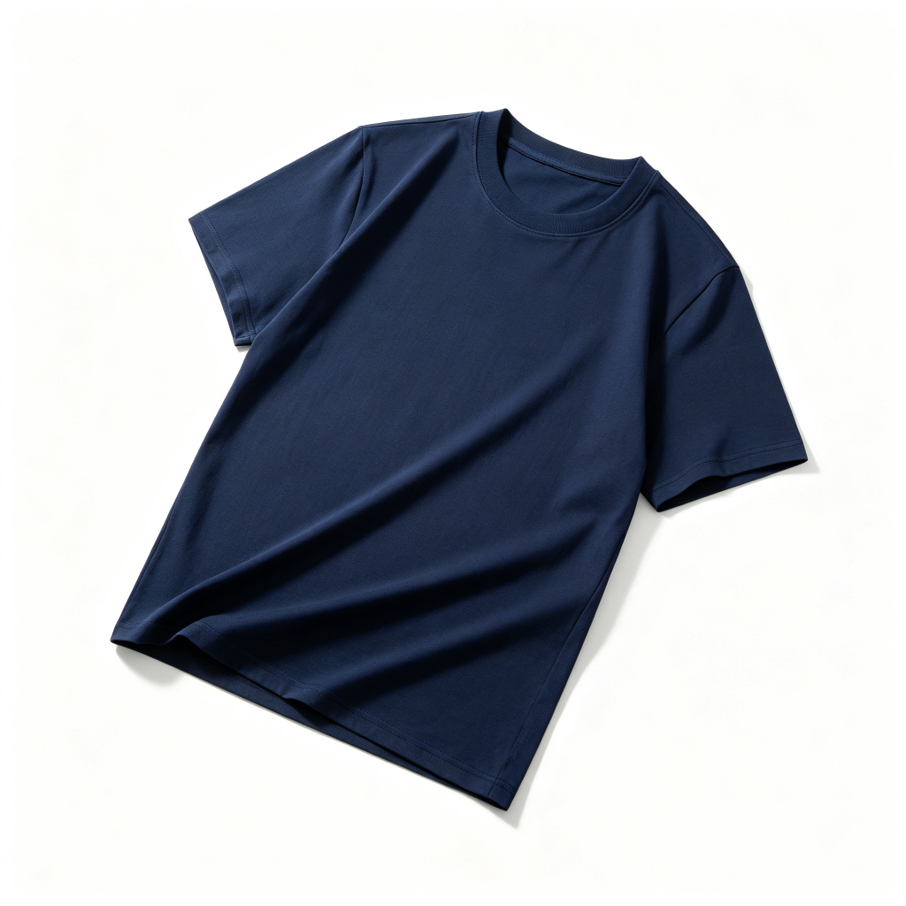 Navy Cotton Crew-Neck T-Shirt