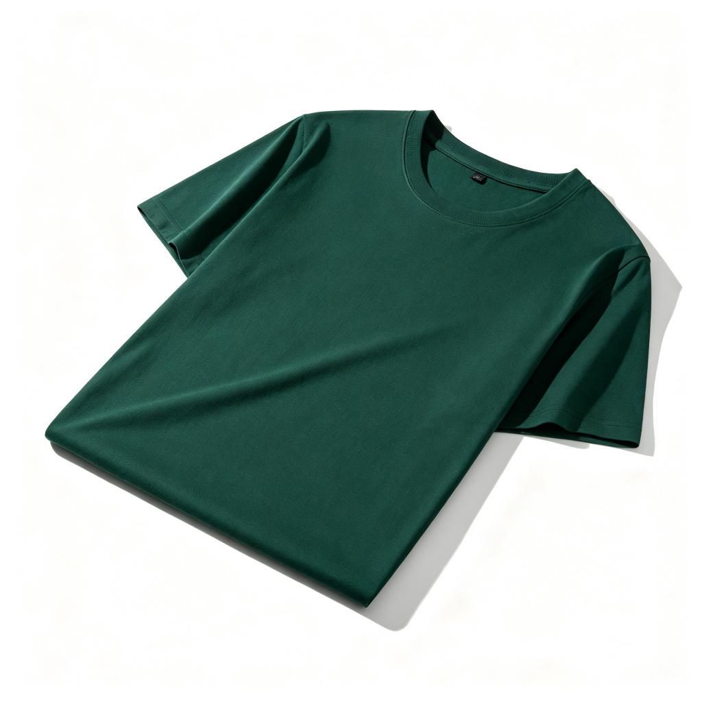 Forest Green Cotton Crew-Neck T-Shirt