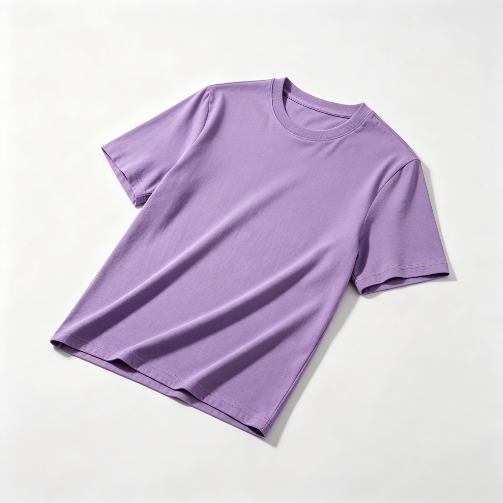 Purple Cotton Crew-Neck T-Shirt