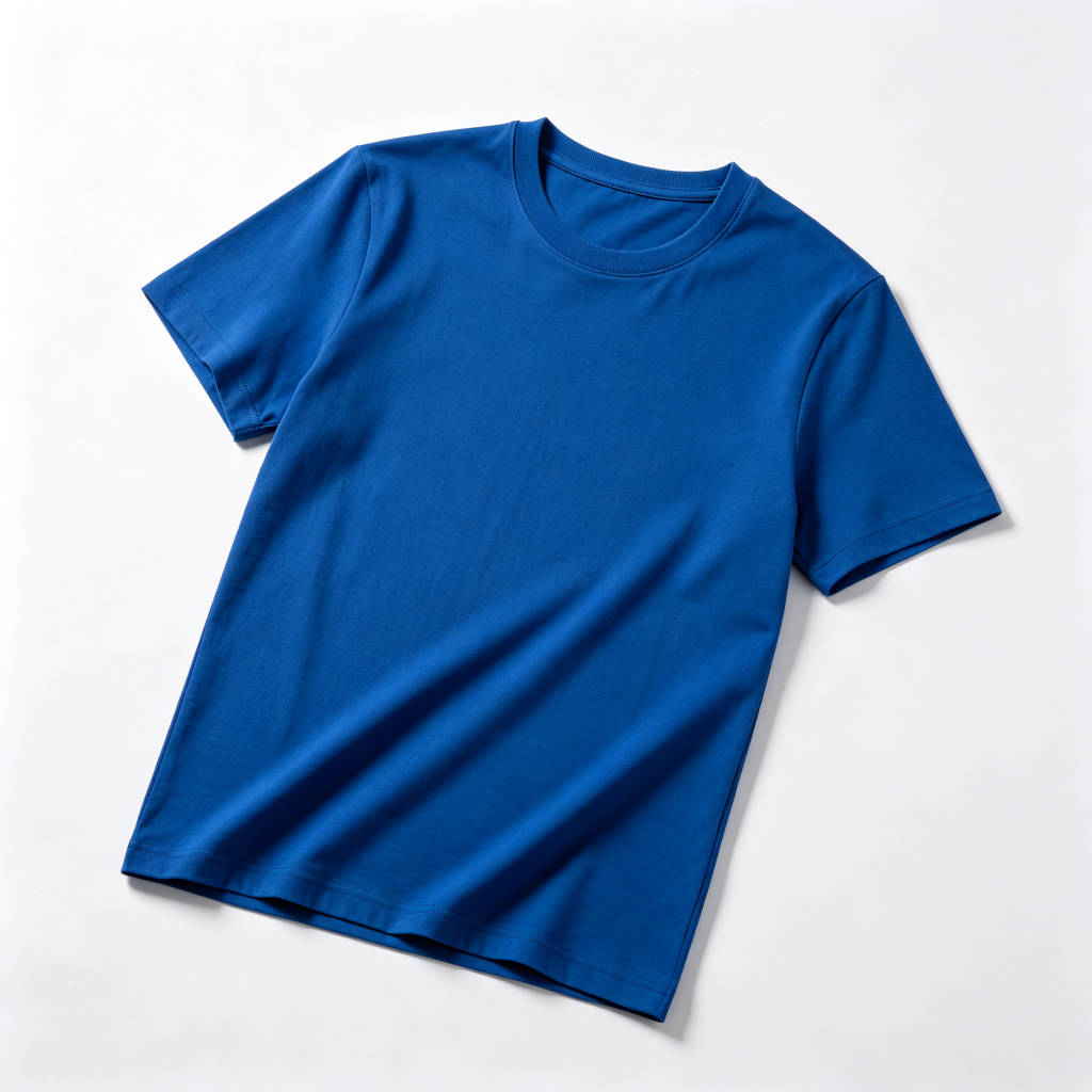 Royal Blue Cotton Crew-Neck T-Shirt