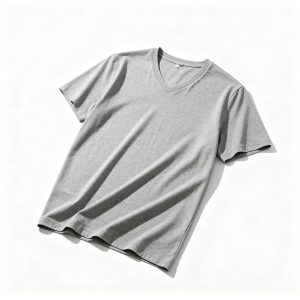 GrayV-Neck T-Shirt