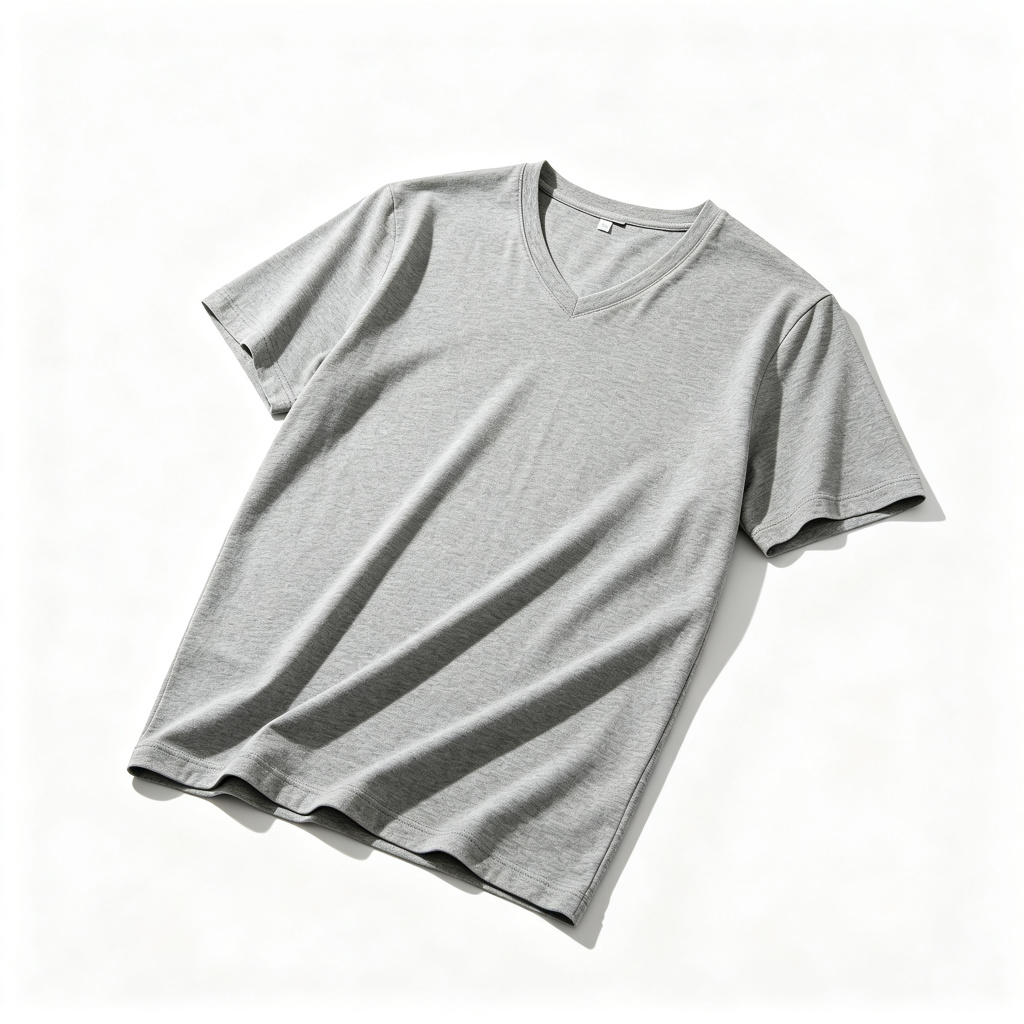 Gray V-Neck T-Shirt