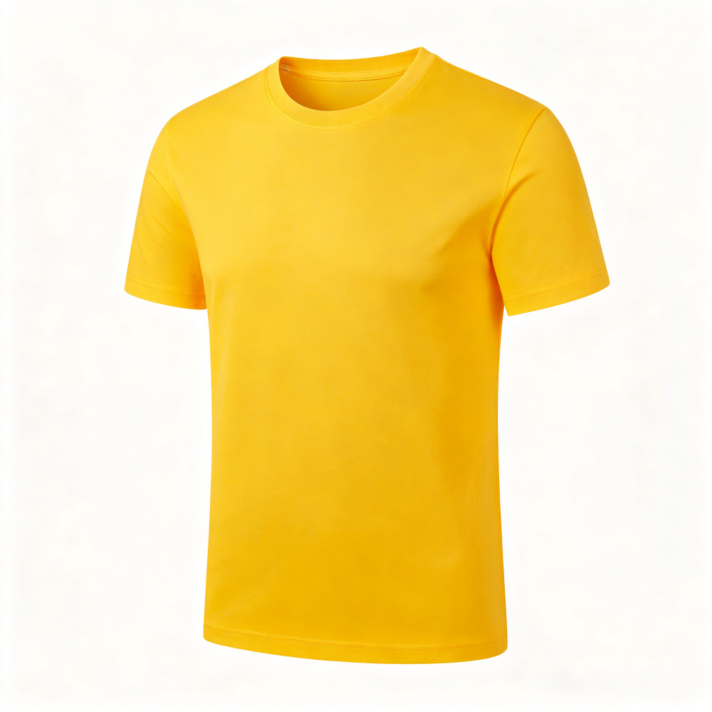 Bright Yellow Crew-Neck T-Shirt