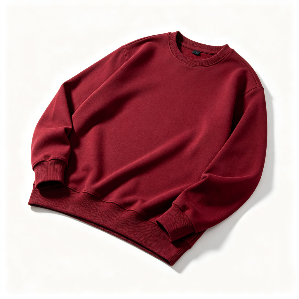 Burgundy Crew-Neck Sweatshirt
