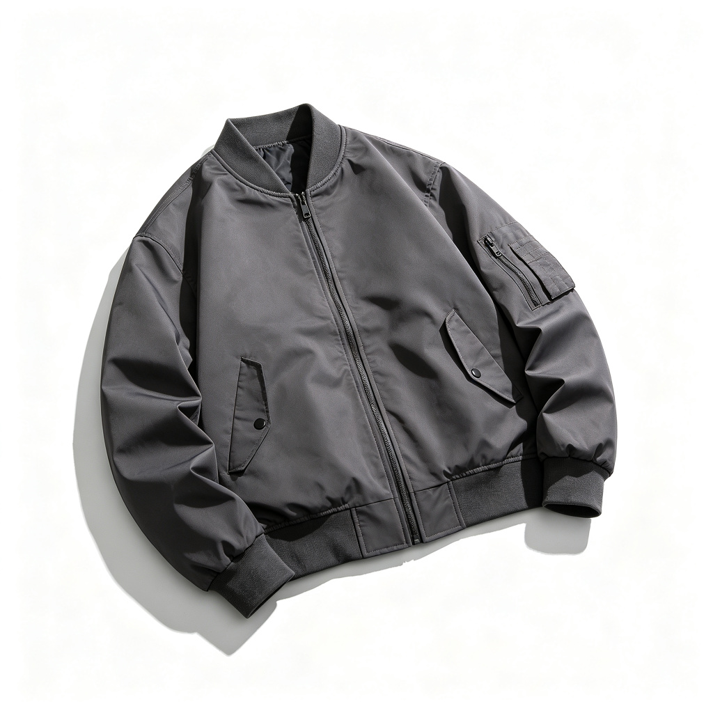 Dark Gray Bomber Jacket
