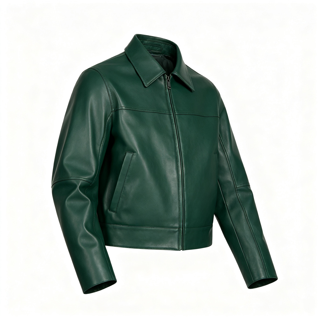 Forest Green Leather Jacket