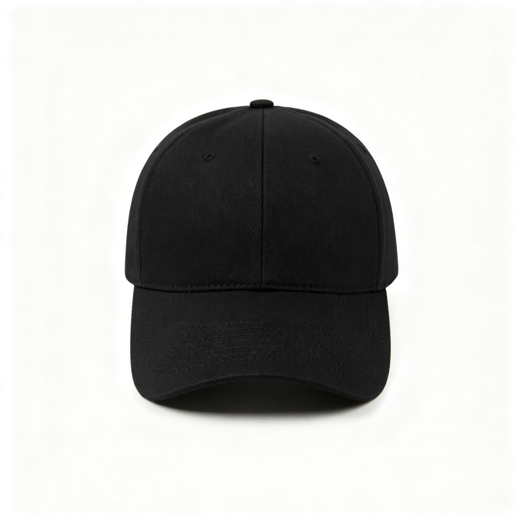 Black Cotton Baseball Cap