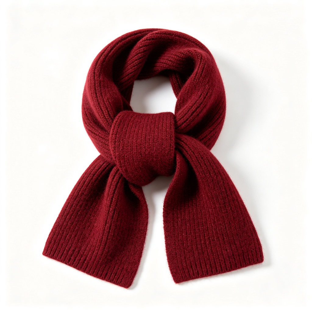 Burgundy Knit Scarf