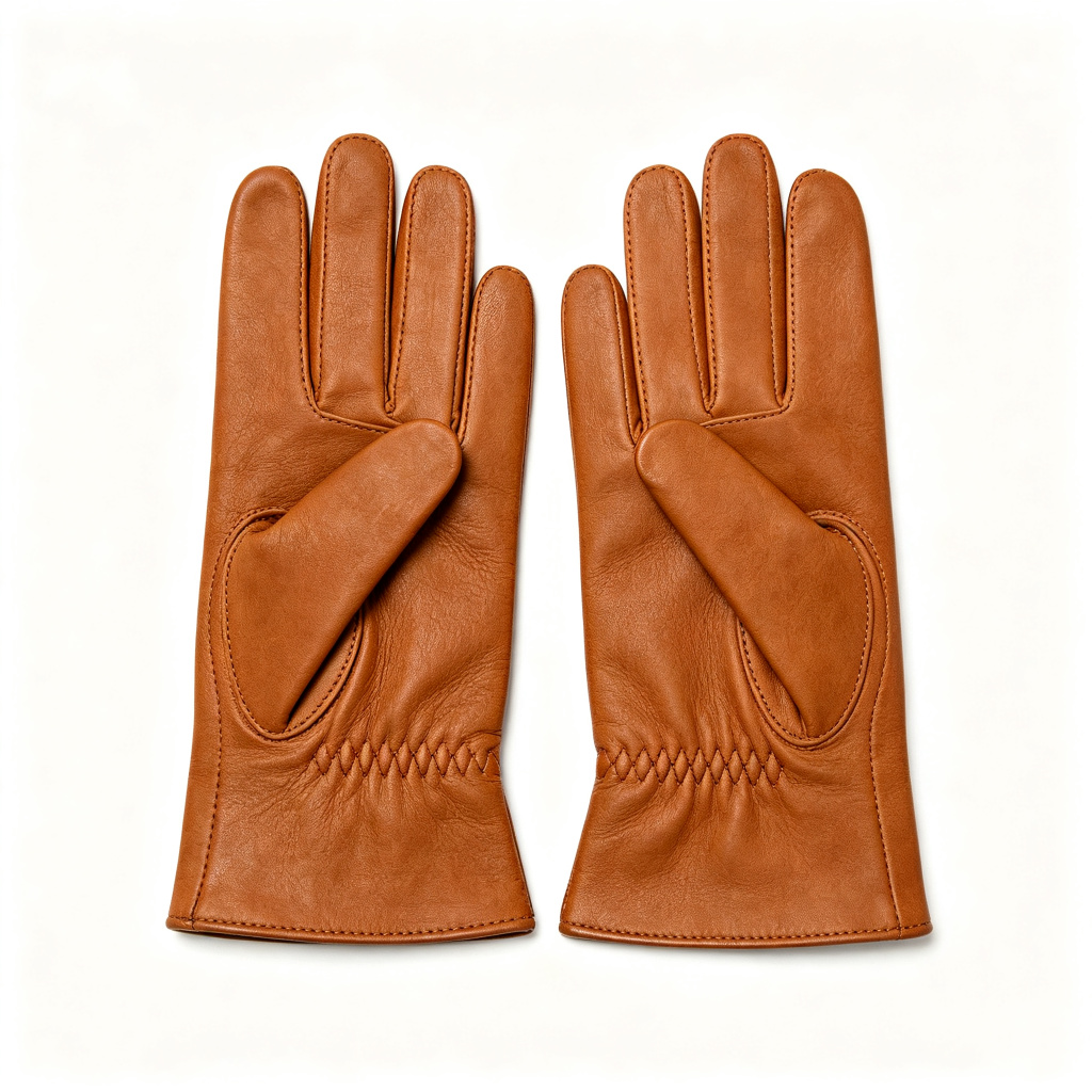 Brown Genuine Leather Gloves