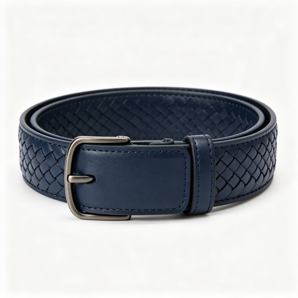 Navy Braided Belt