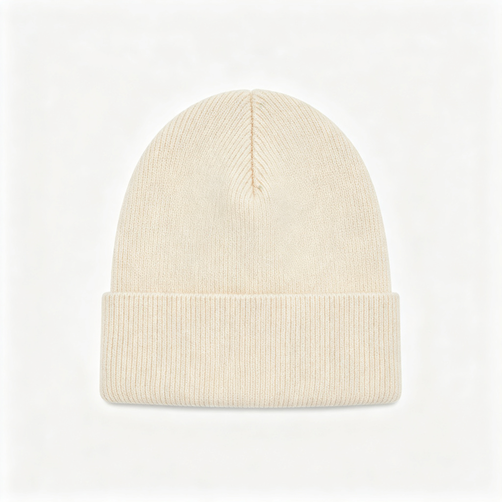Beige Knit Beanie