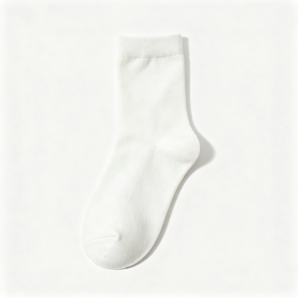 White Cotton Crew Socks