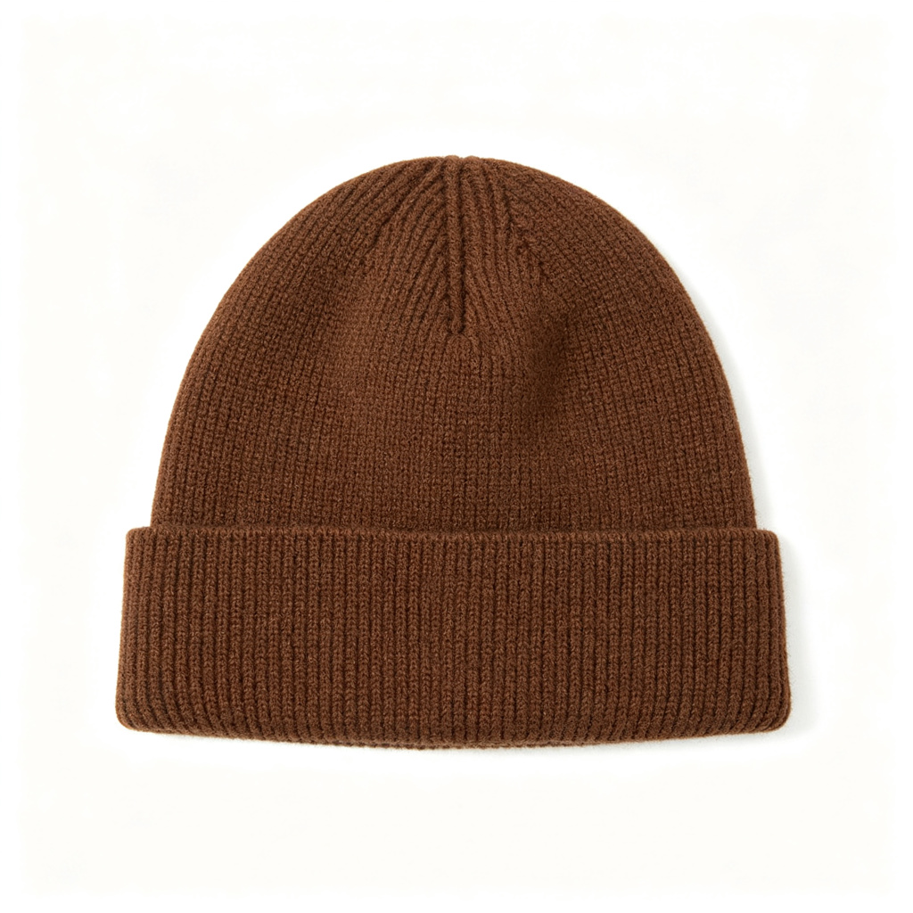 Coffee Brown Knit Beanie