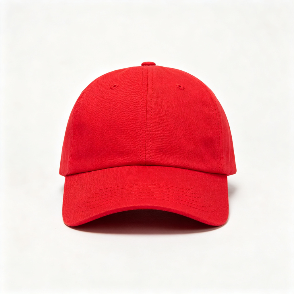 Red Cotton Baseball Cap