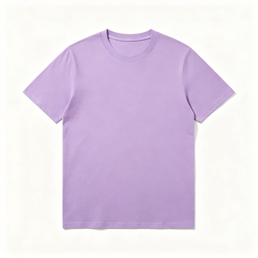 Purple Cotton Crew-Neck T-Shirt