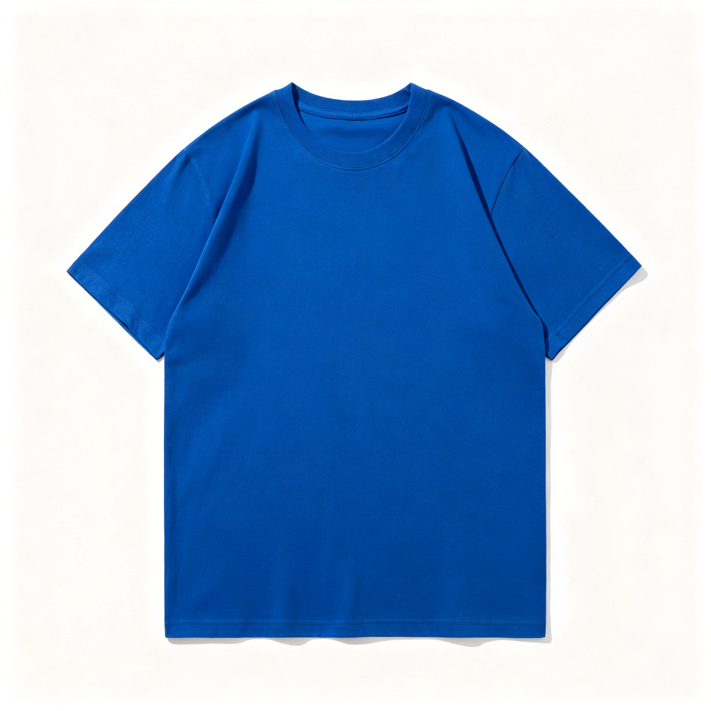 Royal Blue Cotton Crew-Neck T-Shirt