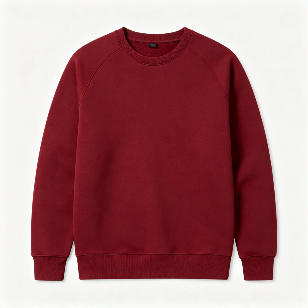 Burgundy Crew-Neck Sweatshirt