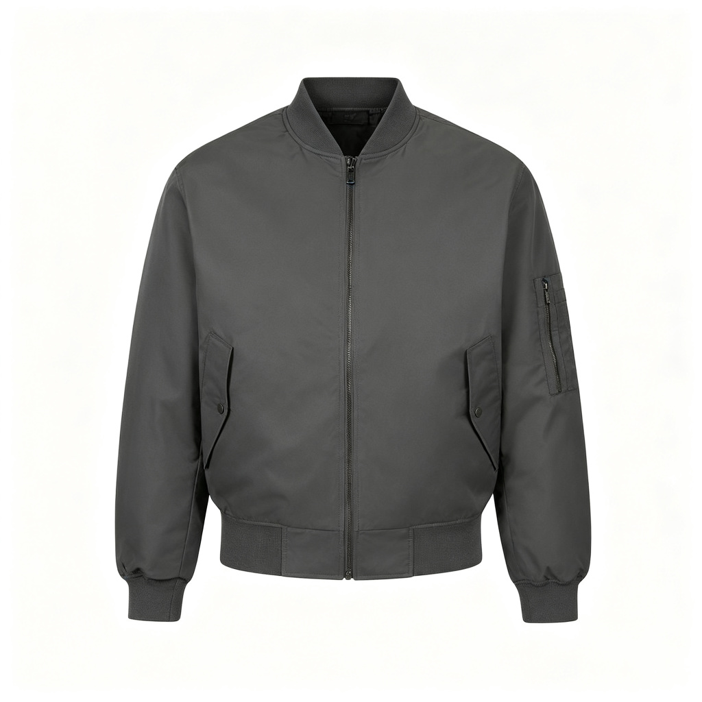Dark Gray Bomber Jacket
