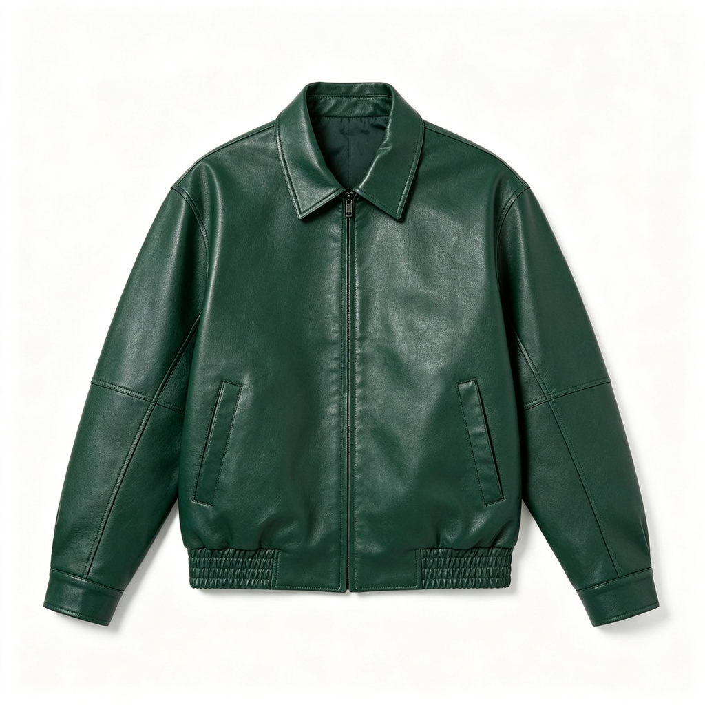 Forest Green Leather Jacket