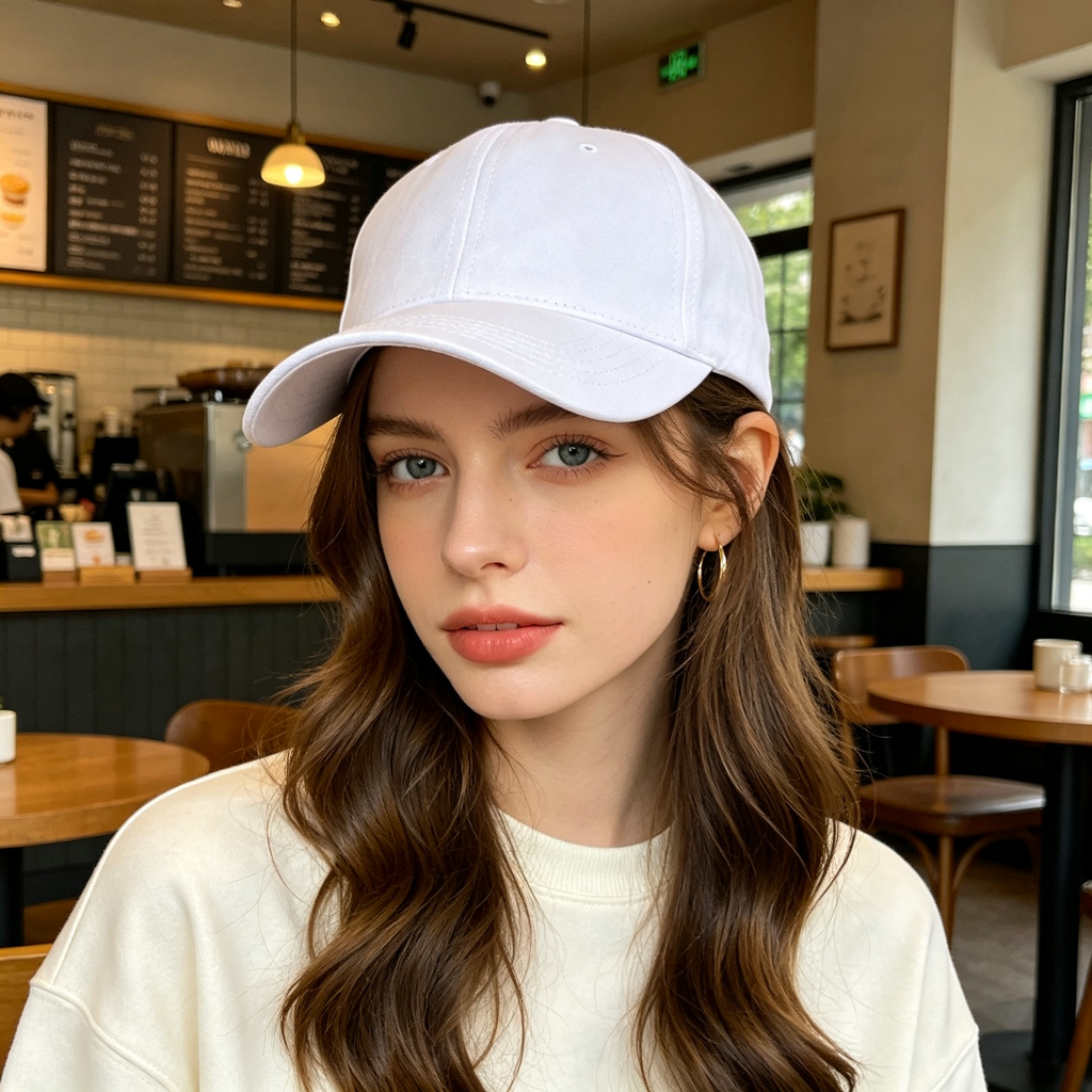White Cotton Baseball Cap