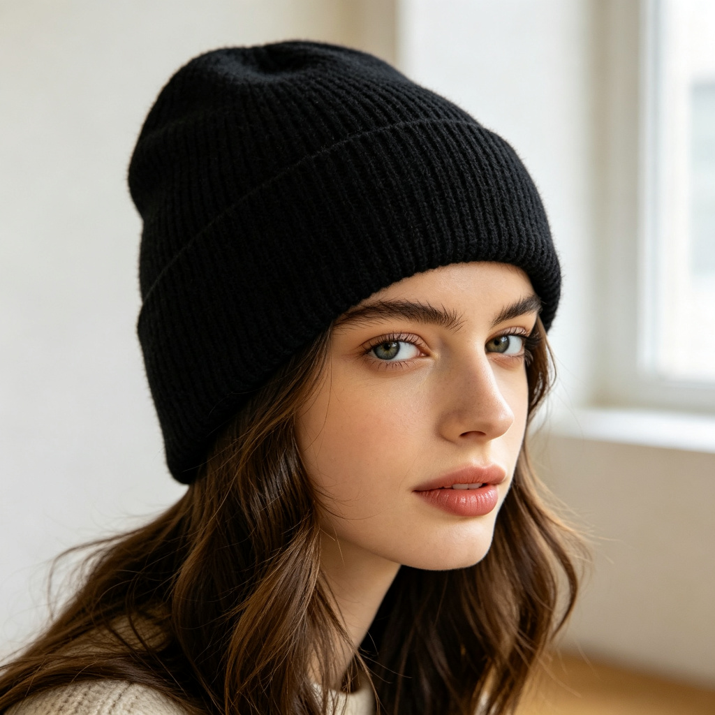 Black Knit Beanie