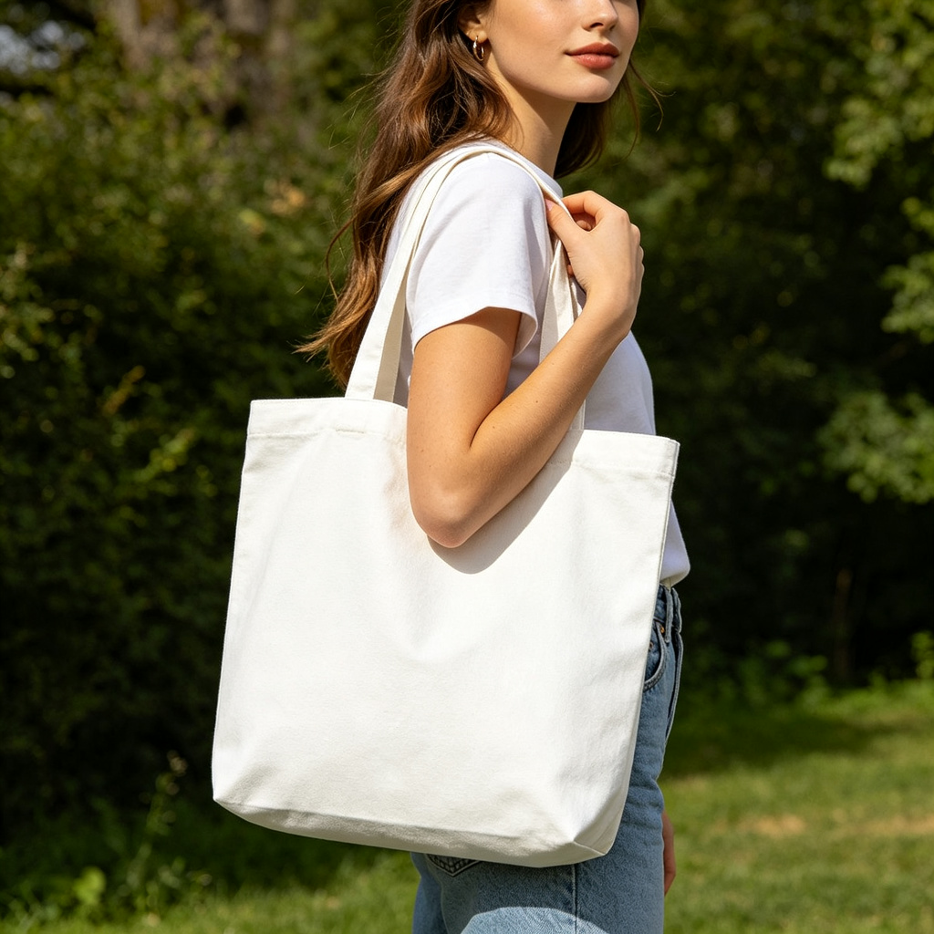 White Canvas Tote Bag
