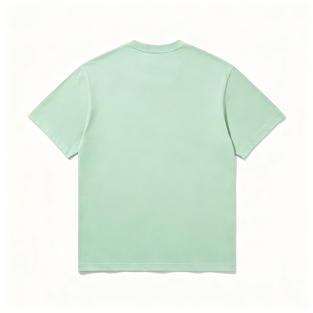 Mint Green Cotton Crew-Neck T-Shirt
