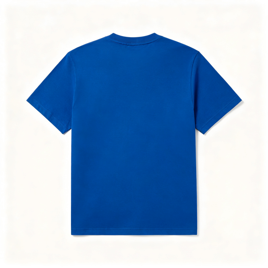 Royal Blue Cotton Crew-Neck T-Shirt