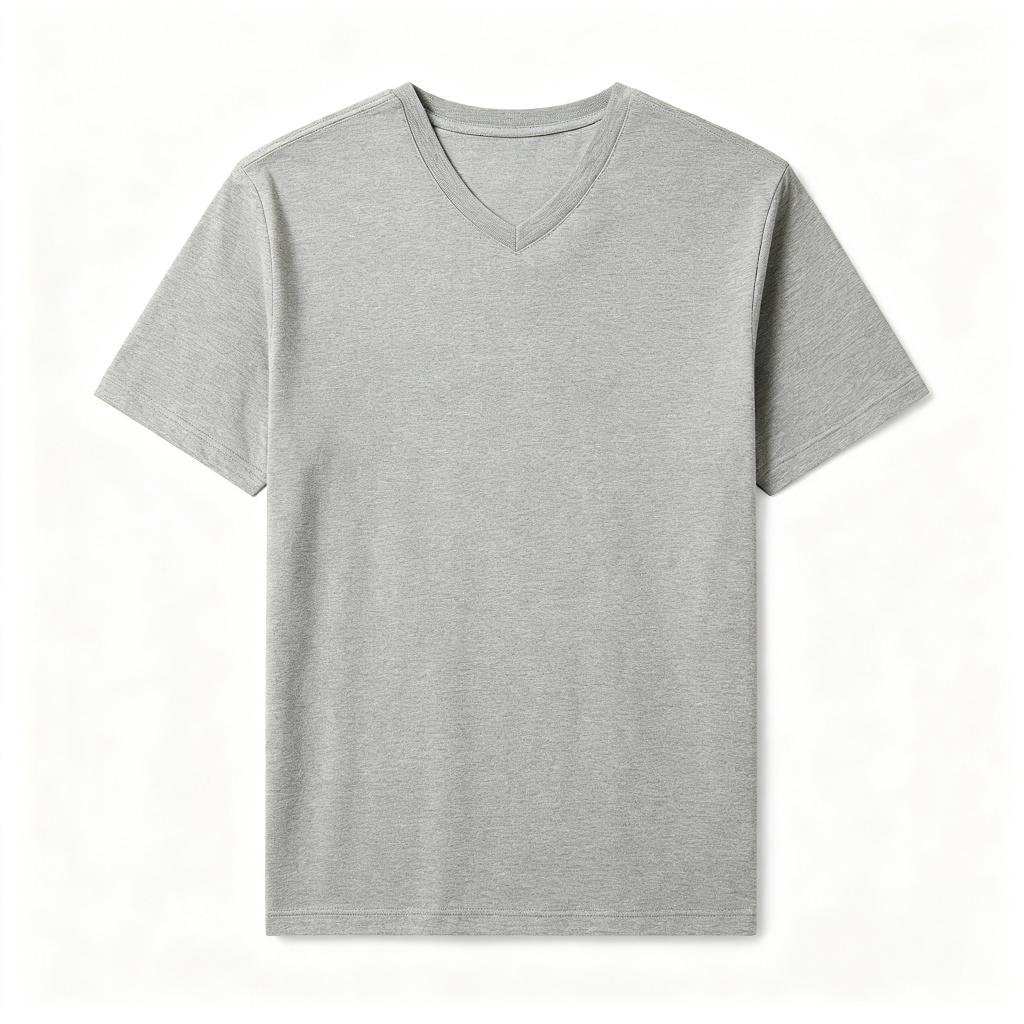 Gray V-Neck T-Shirt