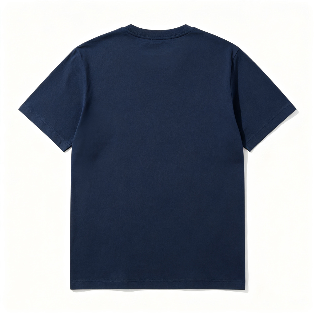 Navy Cotton Crew-Neck T-Shirt