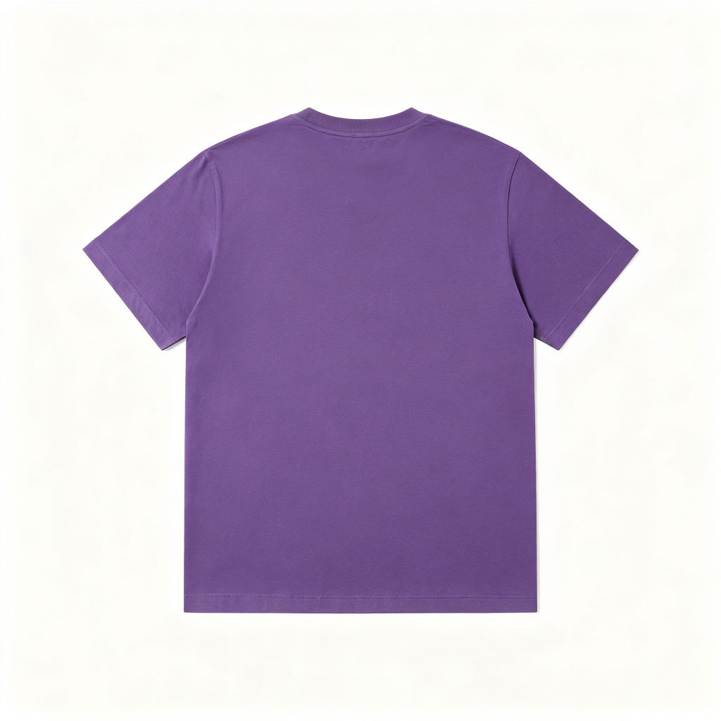 Purple Cotton Crew-Neck T-Shirt