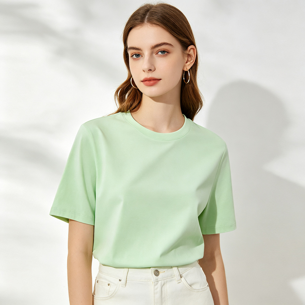 Mint Green Crew-Neck T-Shirt