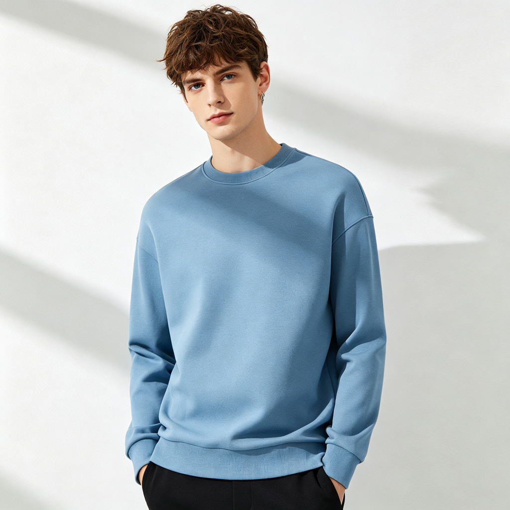 Sky Blue Crew-Neck Sweatshirt