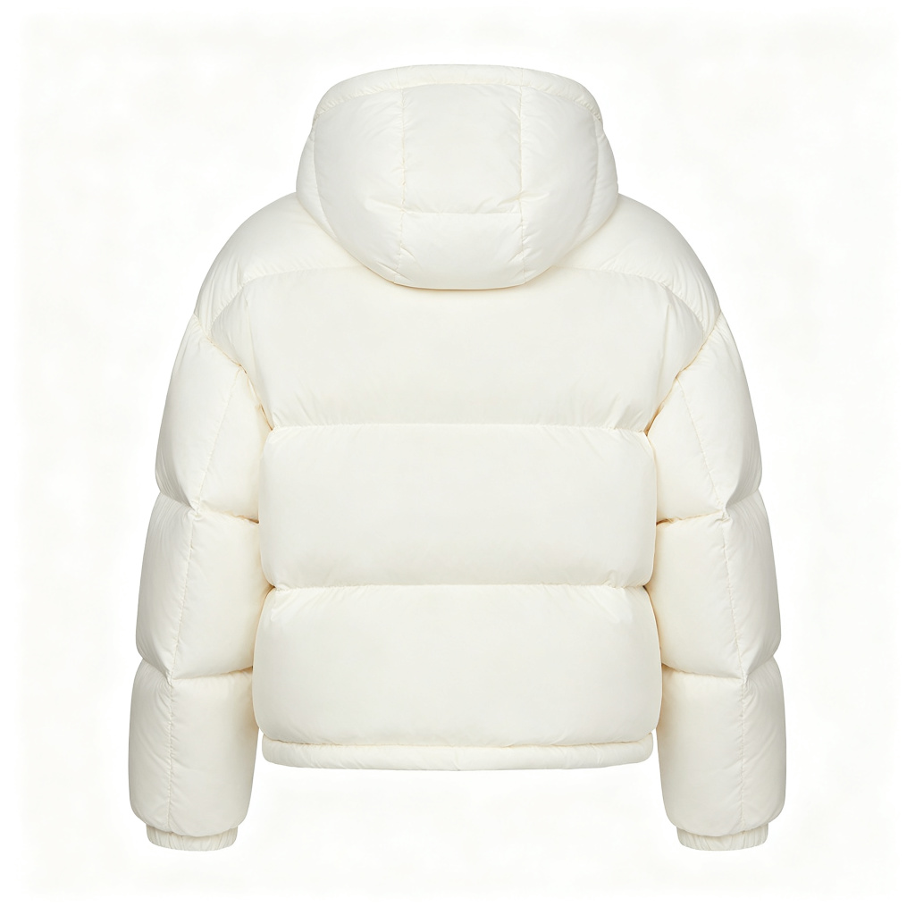 White Hooded Down Jacket