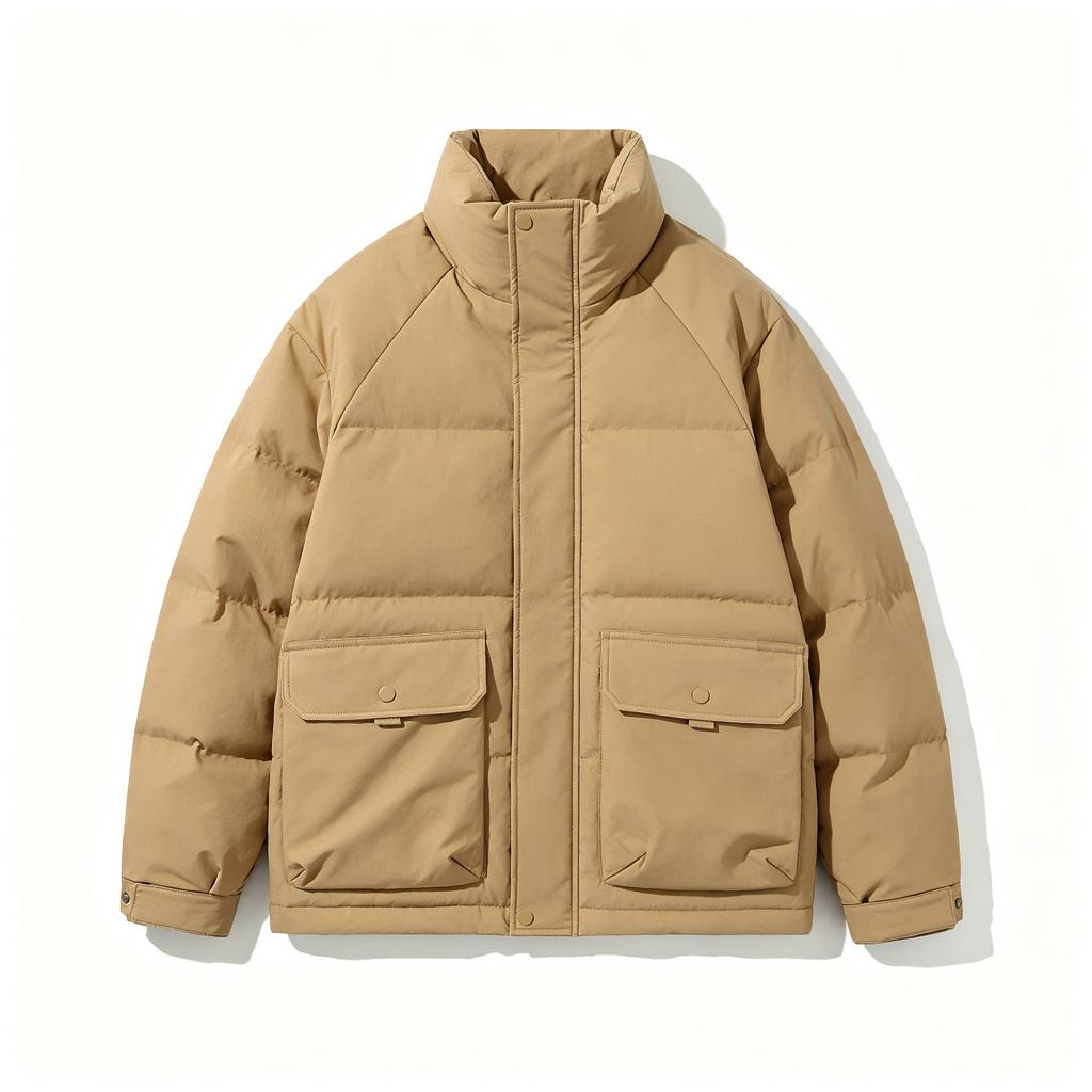 Khaki Utility Down Jacket