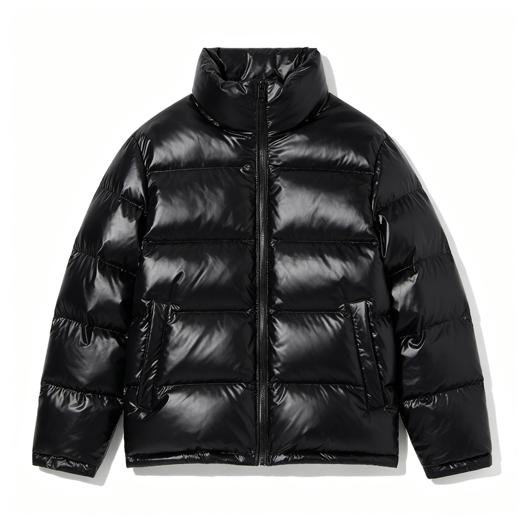 Black Glossy Down Jacket