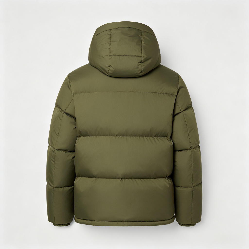 Army Green Hooded Down Jacket
