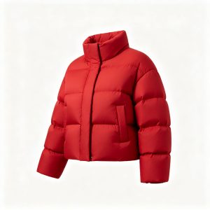 Red Stand-Collar Down Jacket