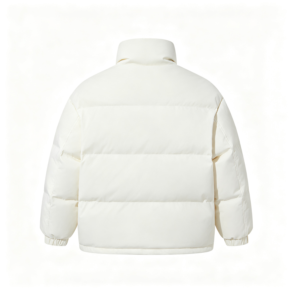 White Stand-Collar Down Jacket