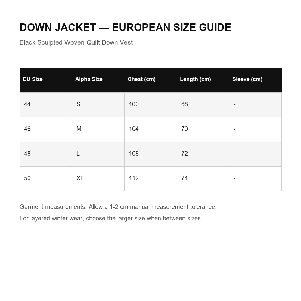 Black Sculpted Woven-Quilt Down Vest - View 4
