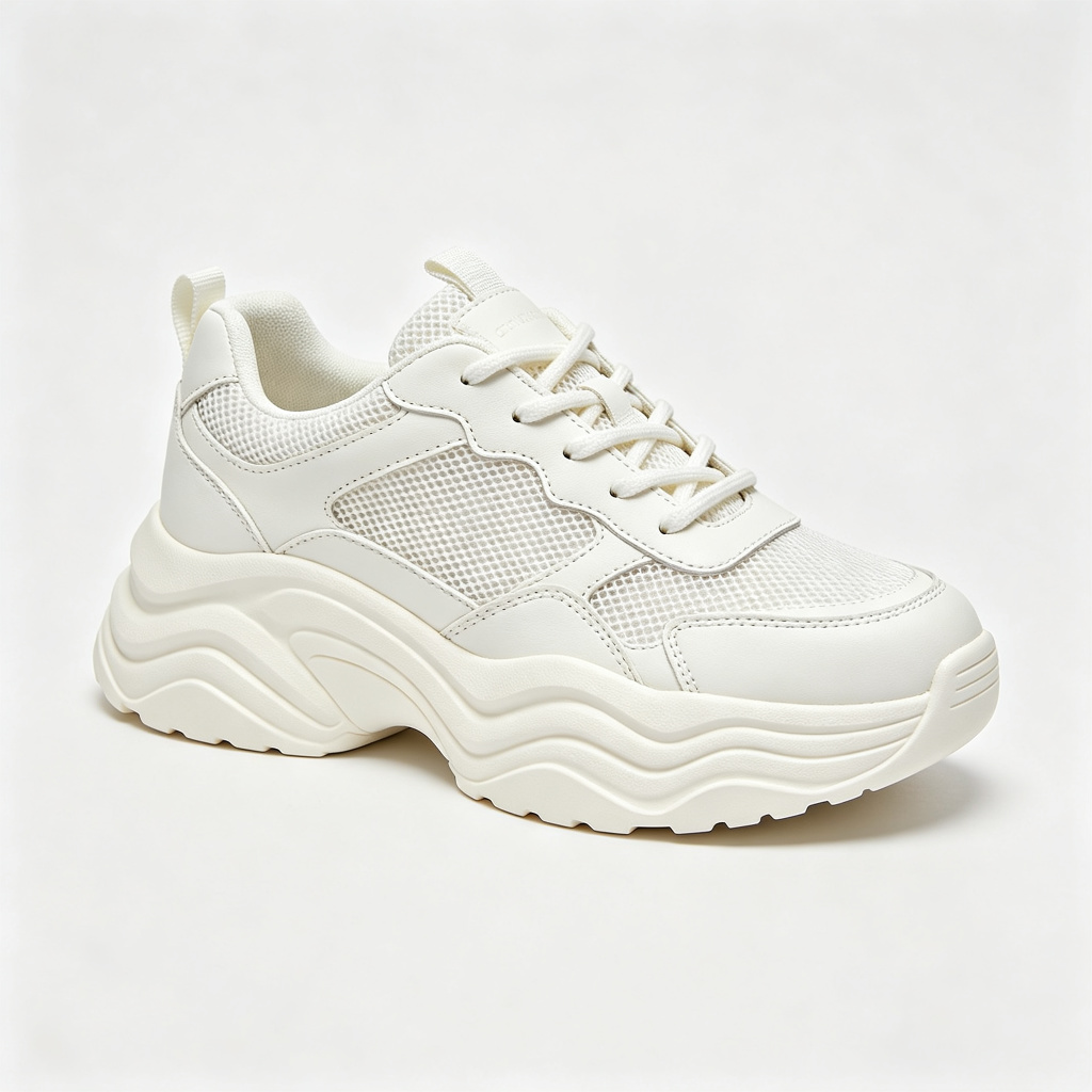 White Athletic Running Shoes